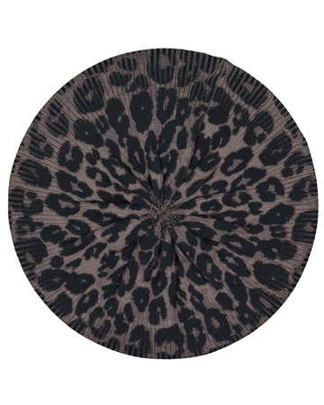 SSB33A/E Black & Grey Leopard Knit Chenille myselflingerie.com